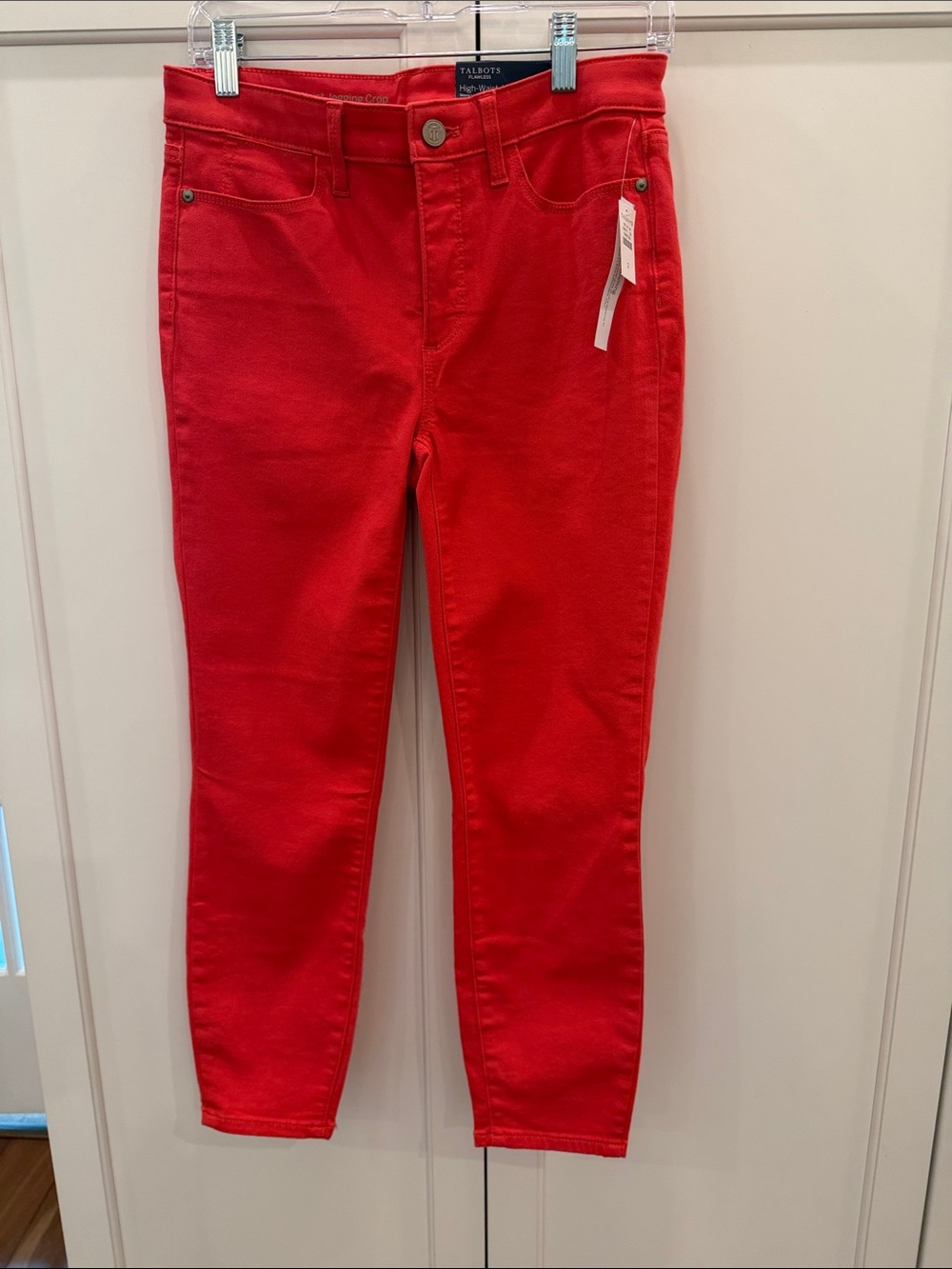Talbots Flawless High-Waist Jegging Crop  Red Cropped Jeans Size 2.